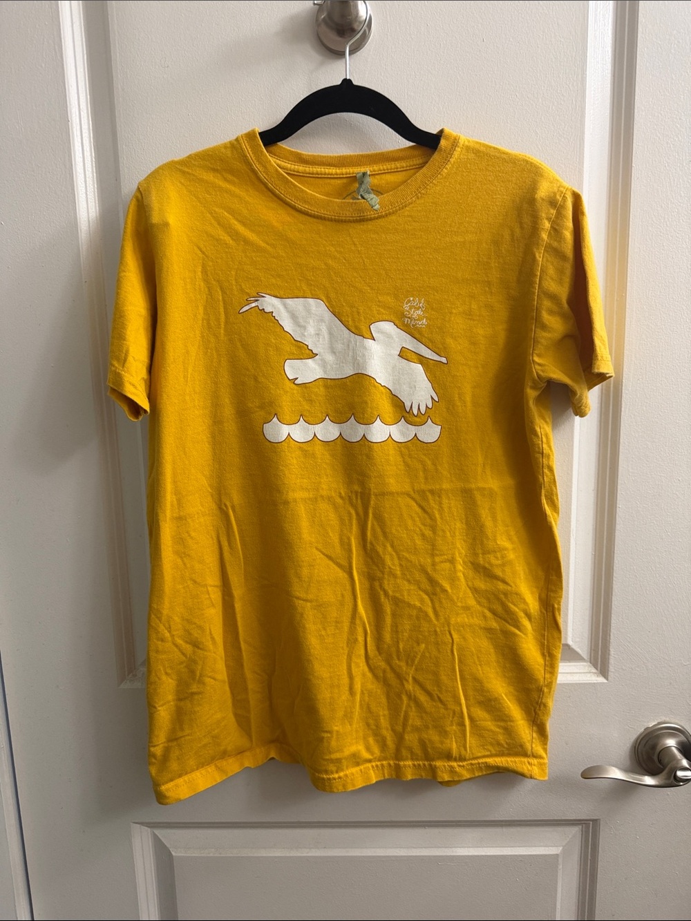 Salt Life Yellow Short Sleeve Tee with White Pelican Graphic